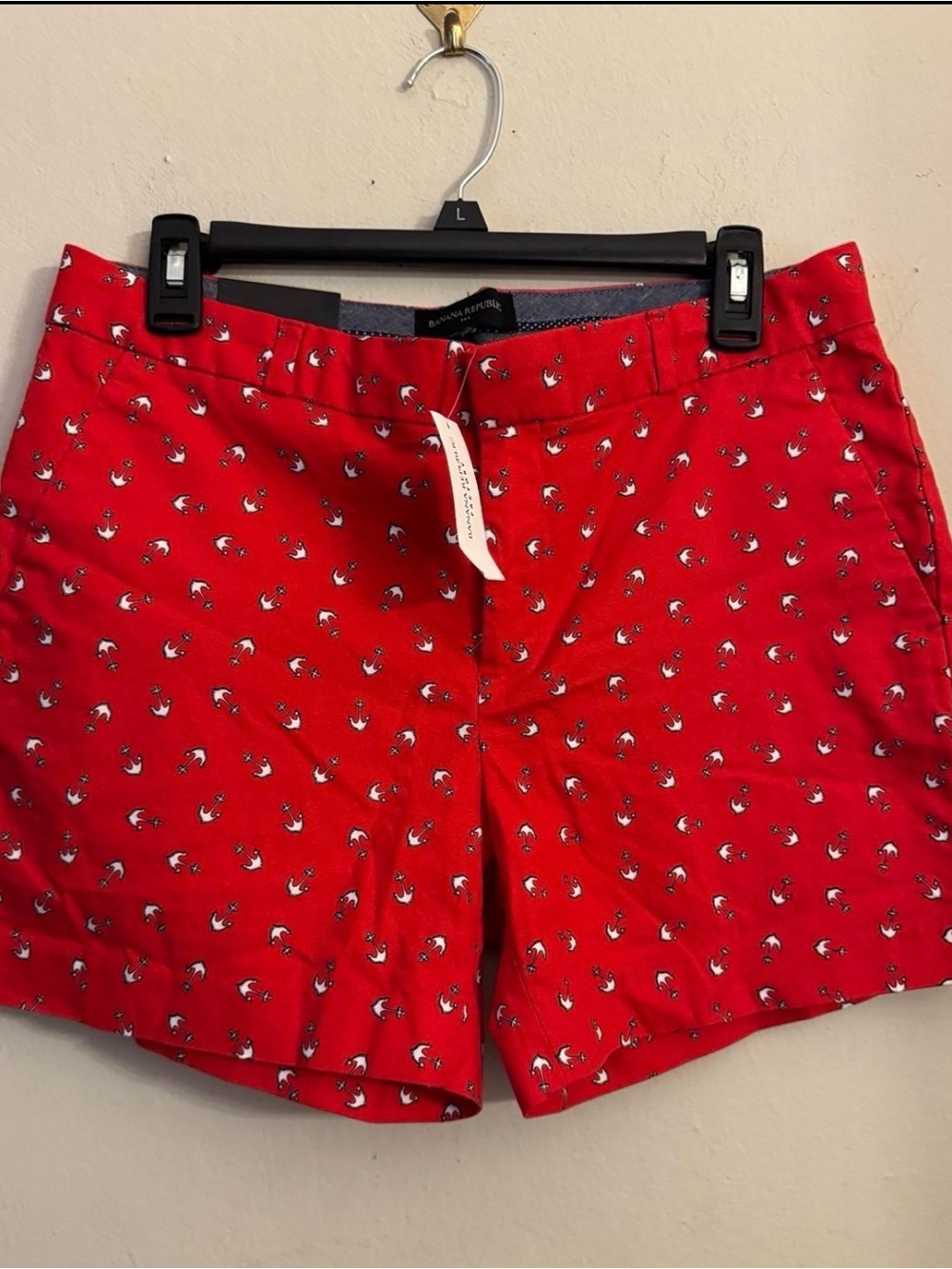 Banana Republic Red Printed Women’s Bermuda Shorts